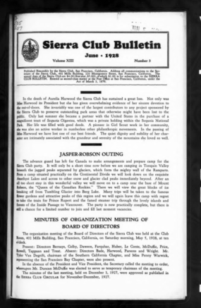 Sierra Club Bulletin 1928 Vol 13 No 3 June thumbnail